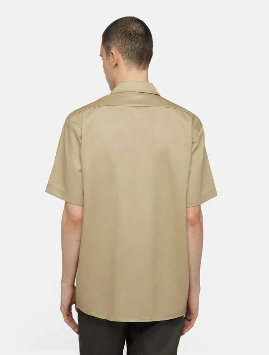Dickies Men's Short Sleeve Work Shirt Khaki DK0A4XK7KHK
