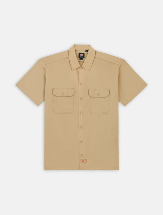 Dickies Men's Short Sleeve Work Shirt Khaki DK0A4XK7KHK