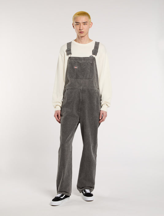 Dickies Men's Regular Denim Classic Bib Grey DK0A4XYAL22