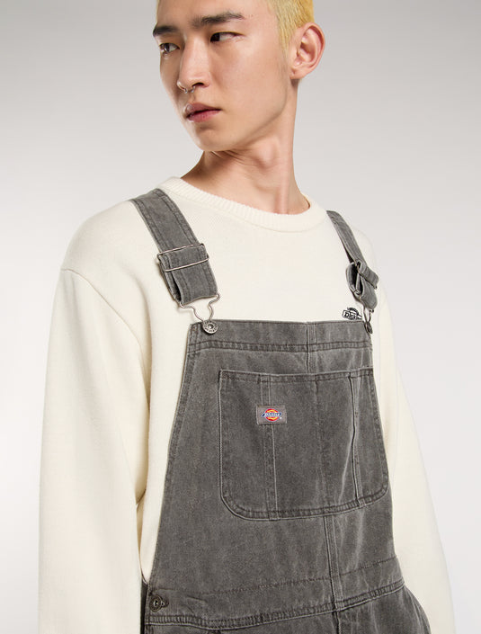 Dickies Men's Regular Denim Classic Bib Grey DK0A4XYAL22