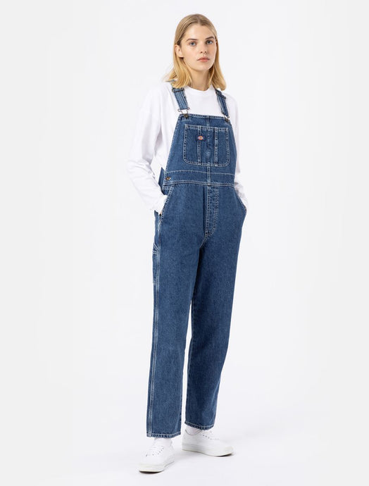 Dickies Women's Denim Classic Bib Classic Blue DK0A4XYCCLB