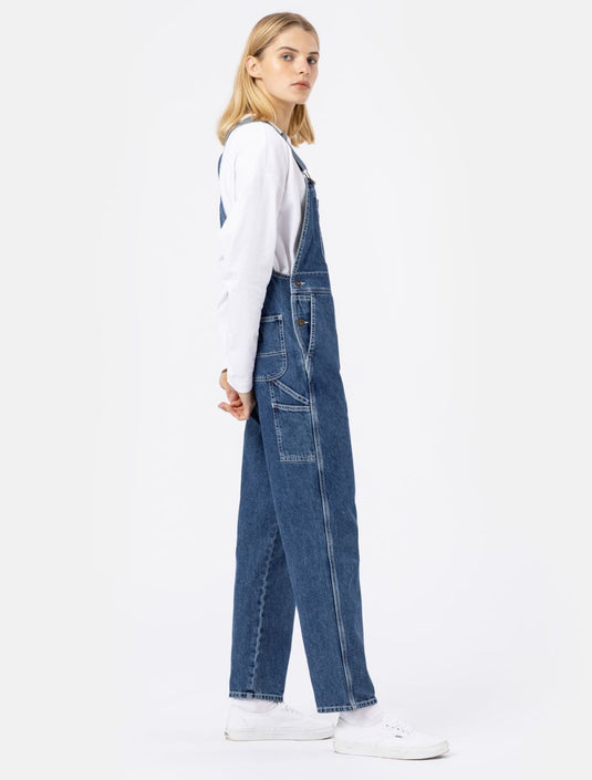 Dickies Women's Denim Classic Bib Classic Blue DK0A4XYCCLB