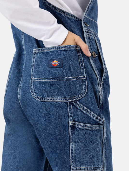 Dickies Women's Denim Classic Bib Classic Blue DK0A4XYCCLB
