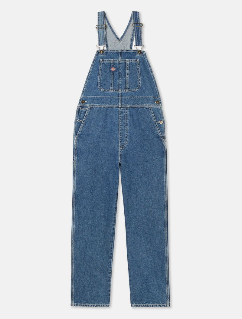 Load image into Gallery viewer, Dickies Women&#39;s Denim Classic Bib Classic Blue DK0A4XYCCLB
