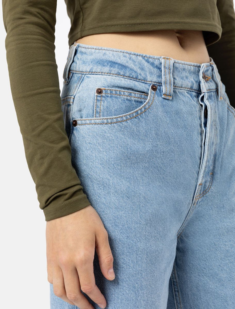 Load image into Gallery viewer, Dickies Women&#39;s Thomasville Denim Trousers Vintage Blue DK0A4XYLC151
