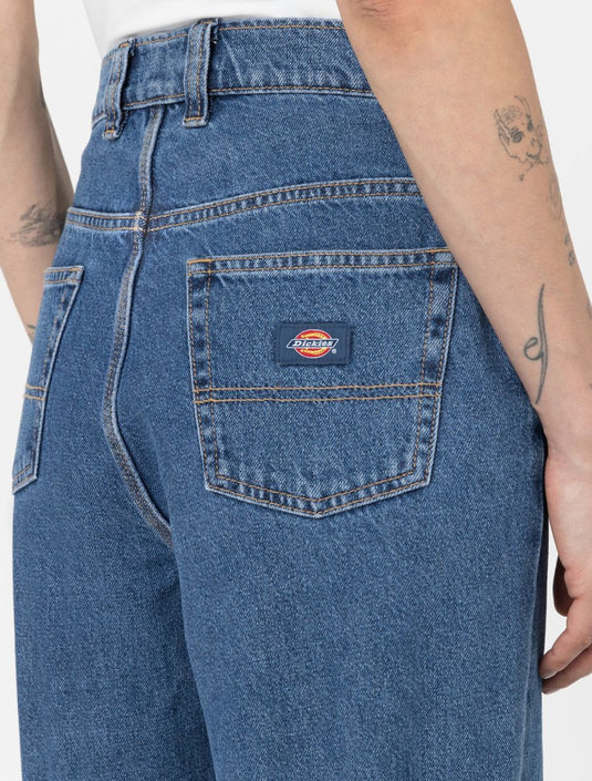 Dickies Women's Thomasville Denim Trousers Classic Blue DK0A4XYLCLB1