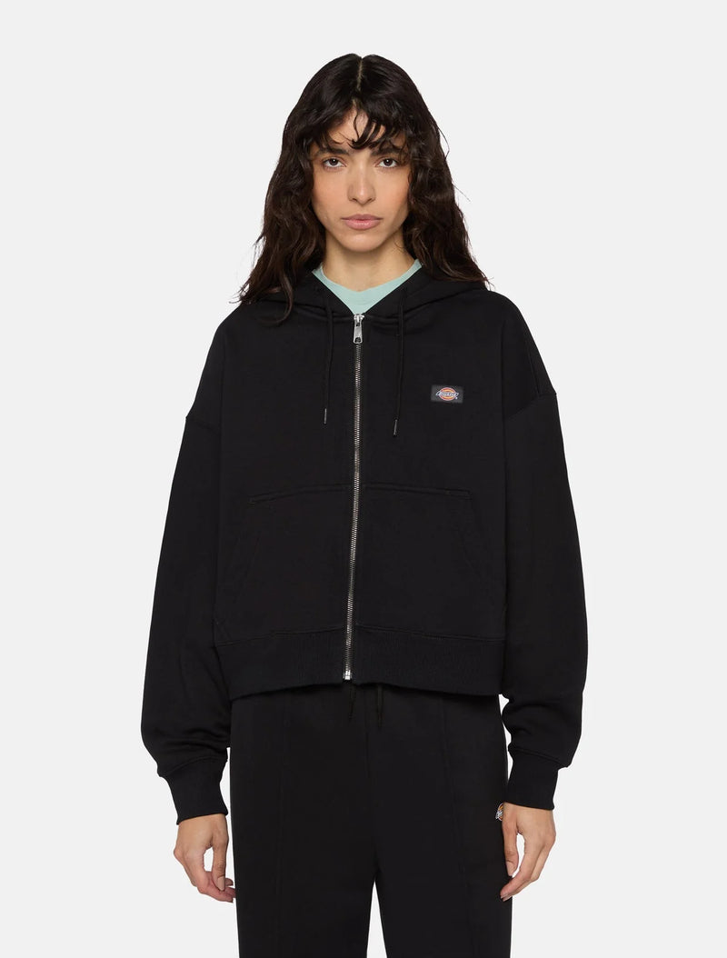 Load image into Gallery viewer, Dickies Women's Oakport Zip Hoodie Black DK0A4Y1ZBLK
