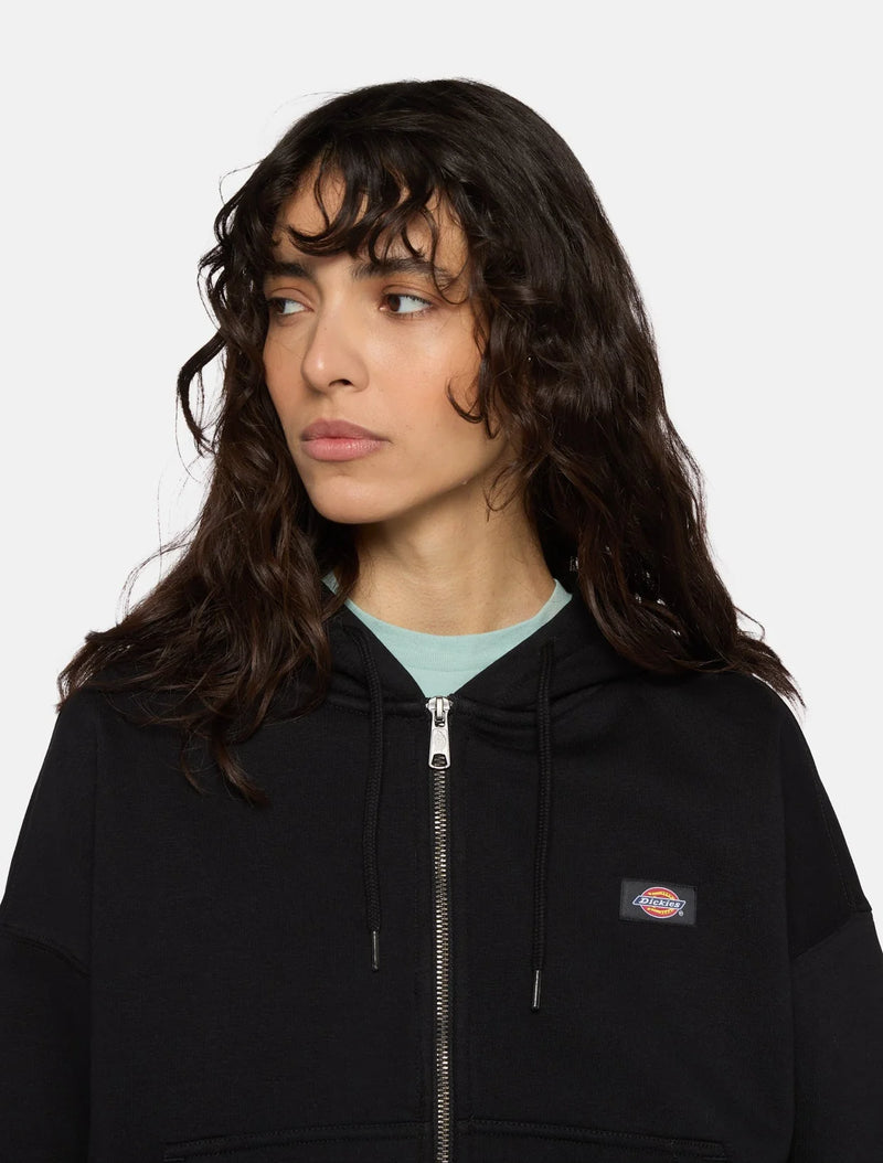 Load image into Gallery viewer, Dickies Women's Oakport Zip Hoodie Black DK0A4Y1ZBLK
