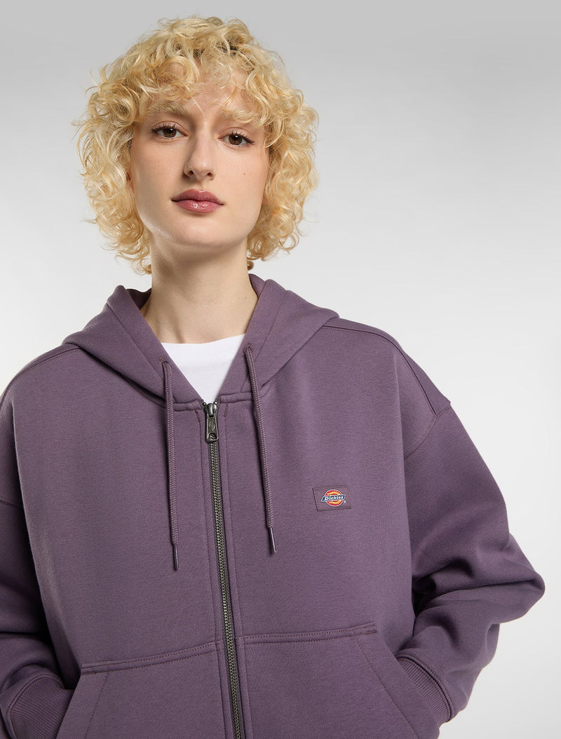 Load image into Gallery viewer, Dickies Women's Oakport Zip Hoodie Vintage Violet DK0A4Y1ZL79
