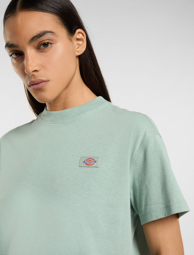 Load image into Gallery viewer, Dickies Women&#39;s Oakport Short Sleeve T-Shirt Light Blue DK0A4Y8LK361
