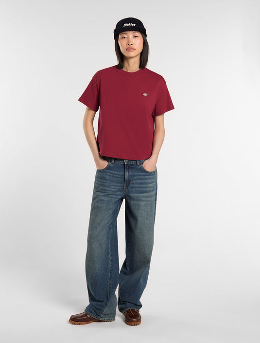 Dickies Women's Oakport Boxy T-Shirt Tibetan Red DK0A4Y8LK74