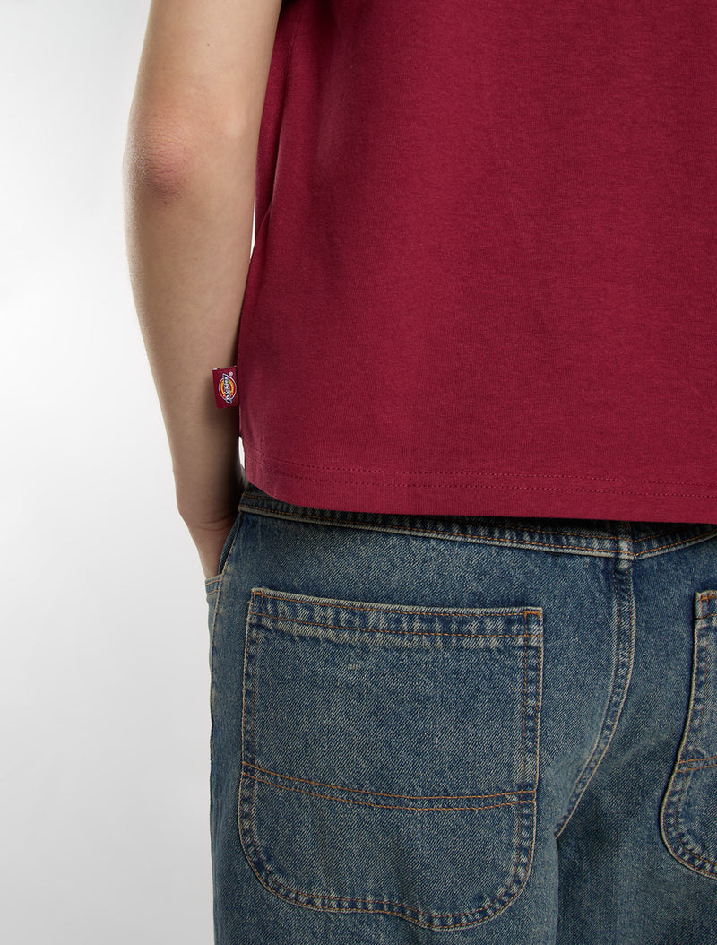 Load image into Gallery viewer, Dickies Women&#39;s Oakport Boxy T-Shirt Tibetan Red DK0A4Y8LK74
