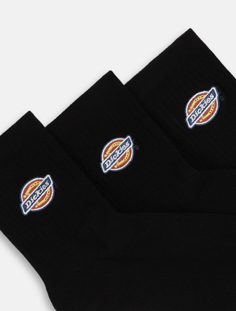 Load image into Gallery viewer, Dickies Unisex Mid Valley Grove Socks Black (3 Pairs) DK0A4Y9OBLK
