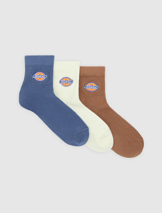 Dickies Unisex Valley Grove Mid Socks (3 Pack) Retro Indigo DK0A4Y9ORI2