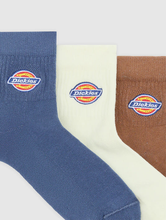 Dickies Unisex Valley Grove Mid Socks (3 Pack) Retro Indigo DK0A4Y9ORI2