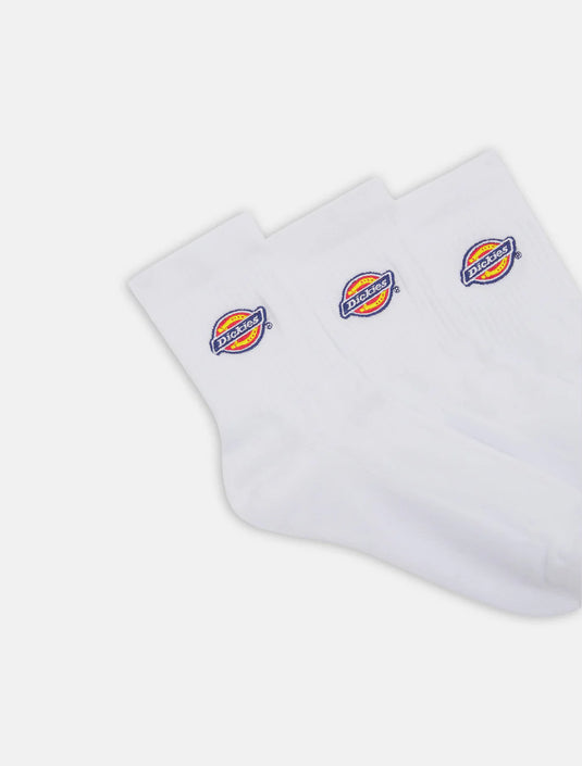 Dickies Unisex Valley Grove Mid Socks (3 Pack) White DK0A4Y9OWHX