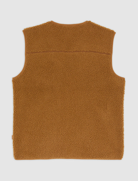 Dickies Men's Mount Hope Vest Fleece Brown Duck DK0A4YEG0BD