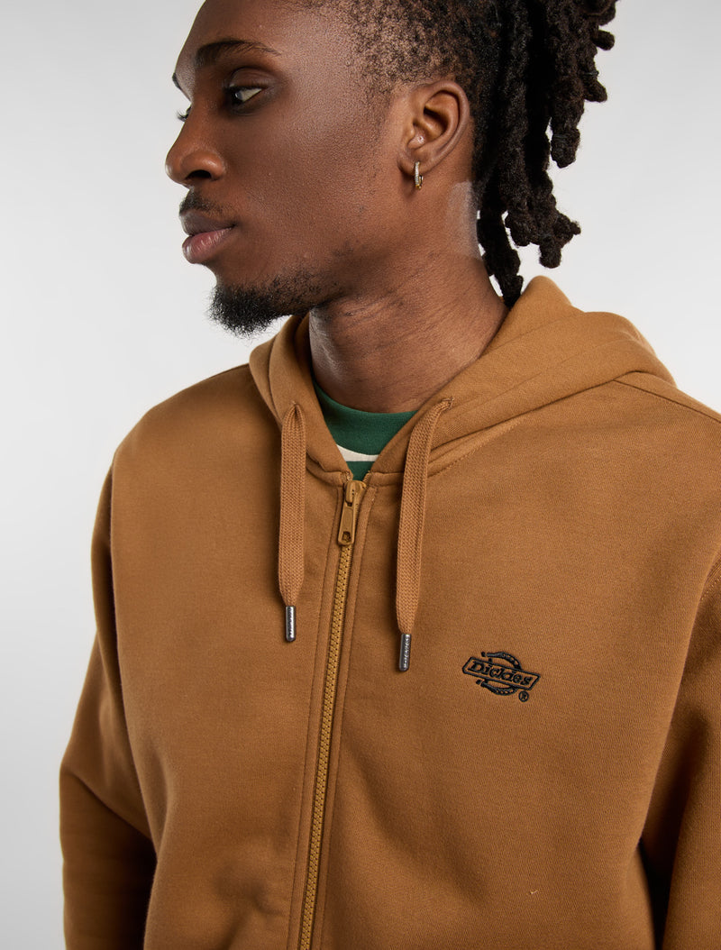 Load image into Gallery viewer, Dickies Men&#39;s Summerdale Full-Zip Hoodie Brown Duck DK0A4YQA0BD
