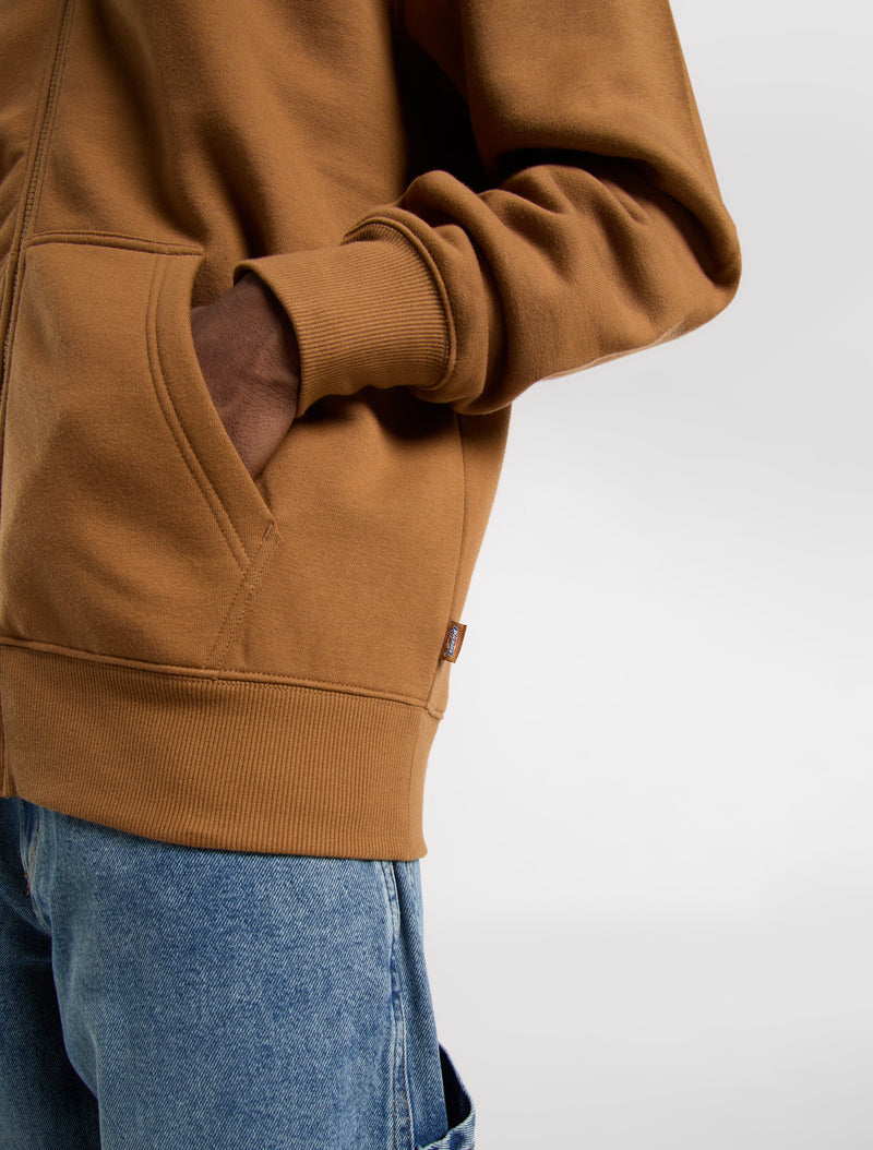 Load image into Gallery viewer, Dickies Men&#39;s Summerdale Full-Zip Hoodie Brown Duck DK0A4YQA0BD
