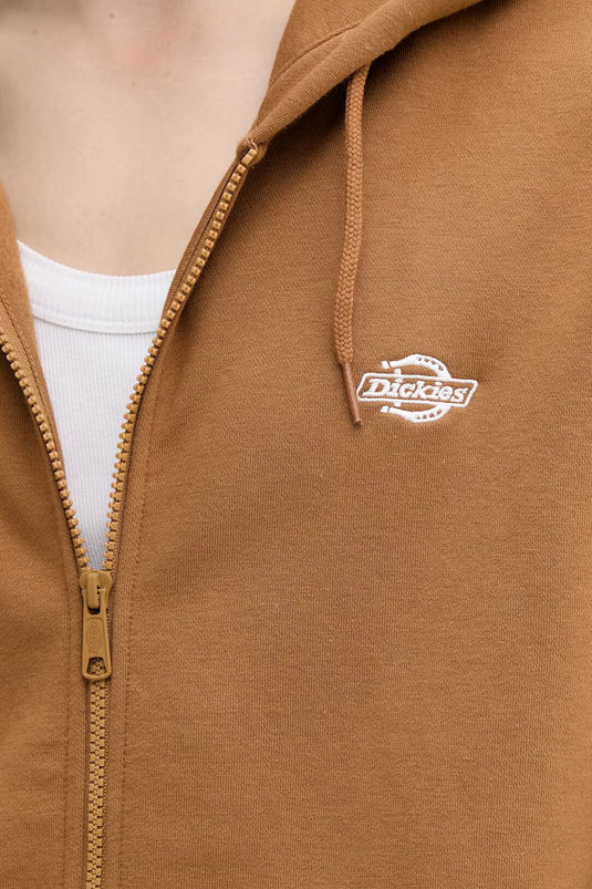 Dickies Men's Summerdale Full-Zip Hoodie Brown Duck DK0A4YQA0BD