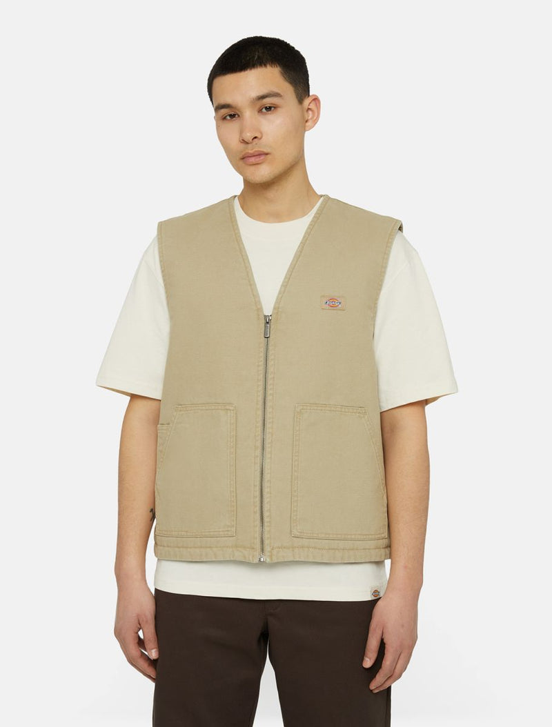Load image into Gallery viewer, Dickies Duck Canvas Gilet Vest Desert Sand DK0A4YQKF02
