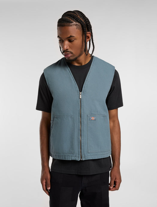 Dickies Men's Duck Canvas Gilet Vest Stormy Weather DK0A4YQKG701