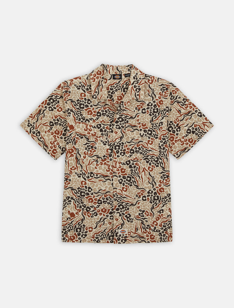 Load image into Gallery viewer, Dickies Men&#39;s Saltville Short Sleeve Shirt Red Camouflage DK0A4YS3H97
