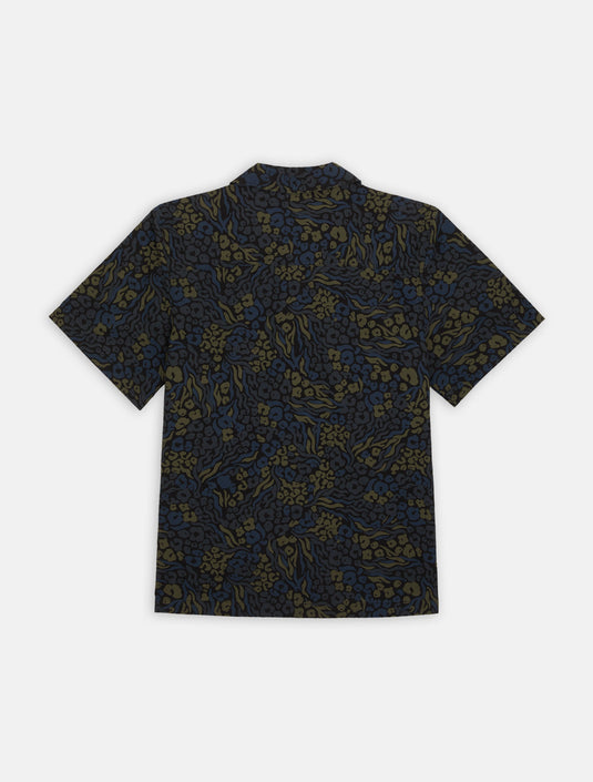 Dickies Men's Saltville Short Sleeve Shirt Blue/Brown DK0A4YS3J46