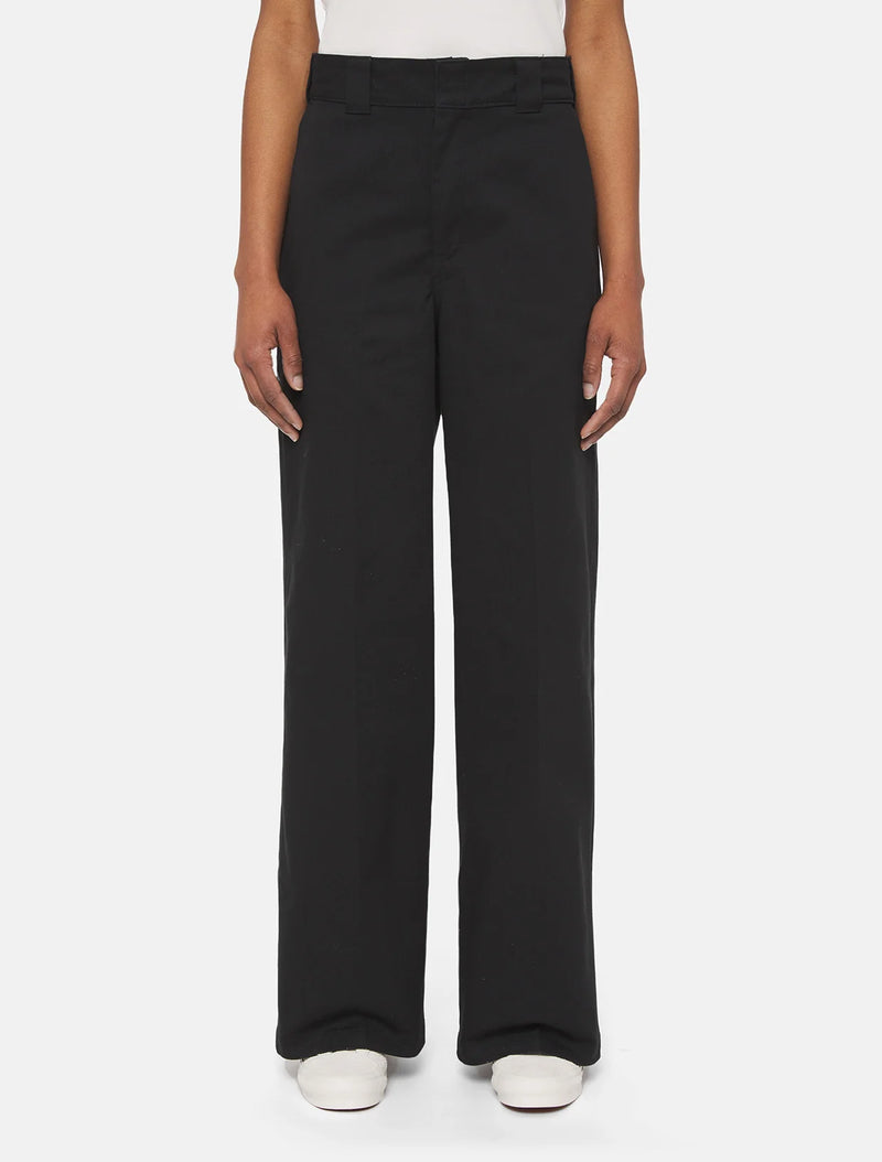 Load image into Gallery viewer, Dickies Women's Wide Leg work Pants Black DK0A4YSEBLK1
