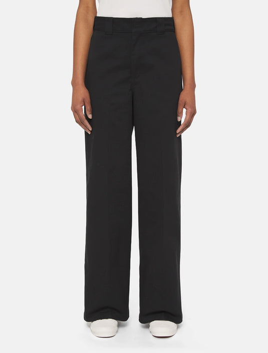 Dickies Women's Wide Leg work Pants Black DK0A4YSEBLK1