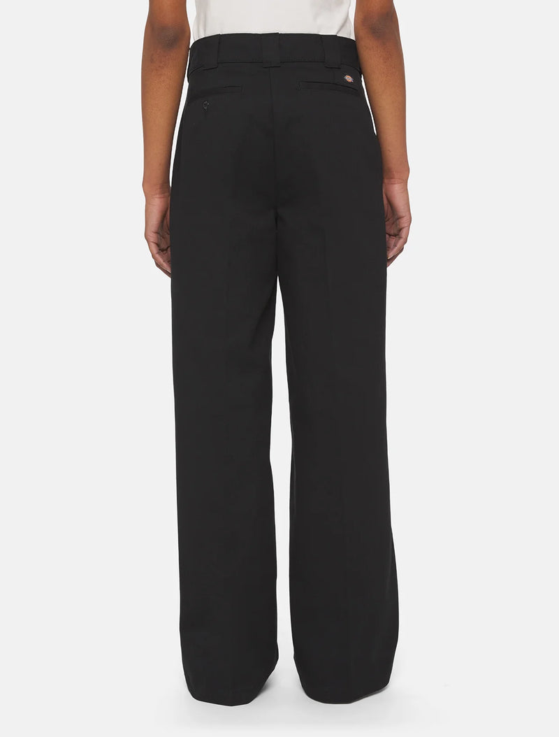 Load image into Gallery viewer, Dickies Women's Wide Leg work Pants Black DK0A4YSEBLK1

