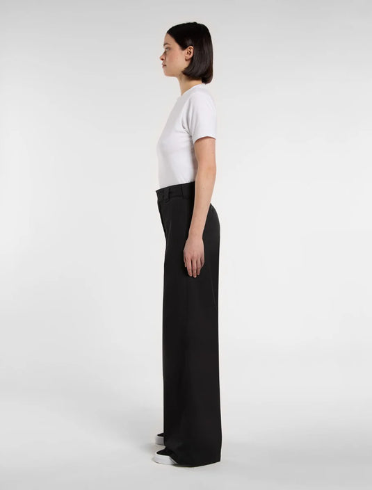 Dickies Women's Wide Leg work Pants Black DK0A4YSEBLK1