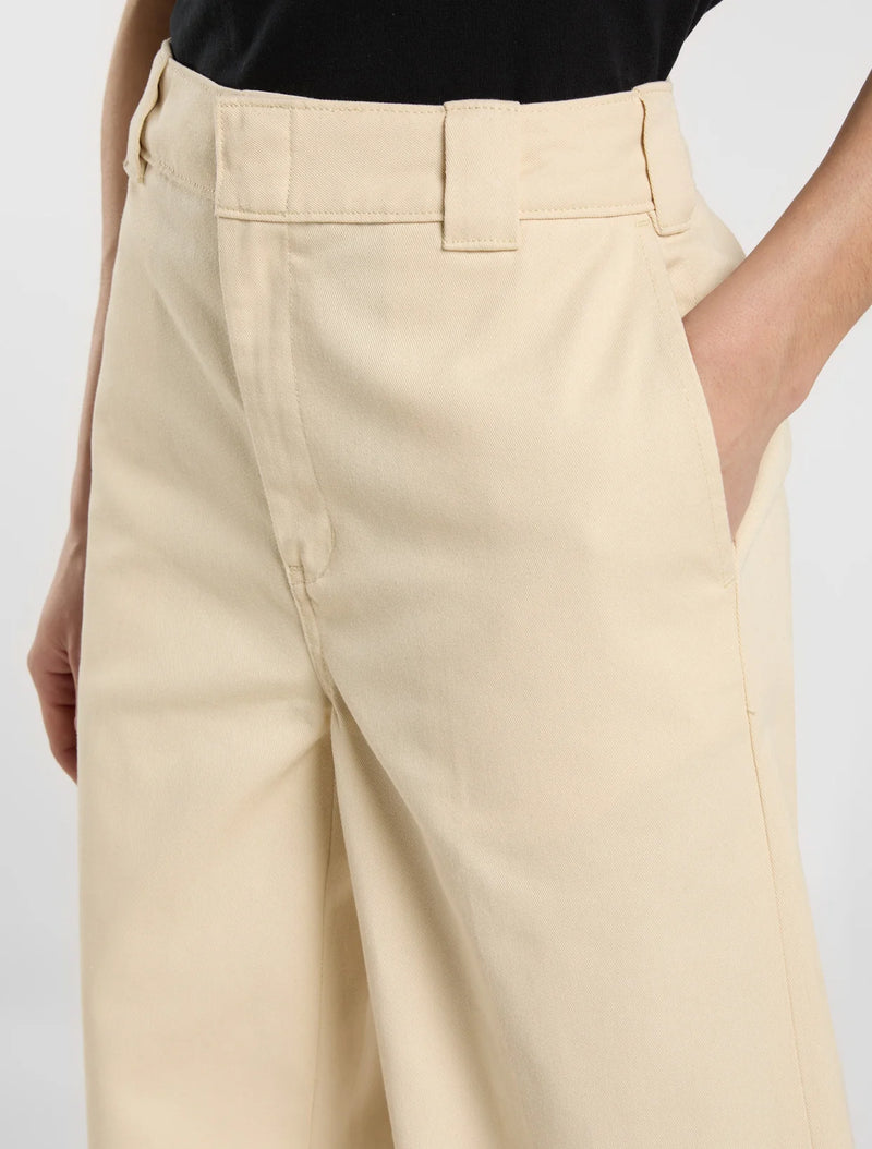 Load image into Gallery viewer, Dickies Women's Wide Leg Pant Wood Ash Pants Sand DK0A4YSEL171
