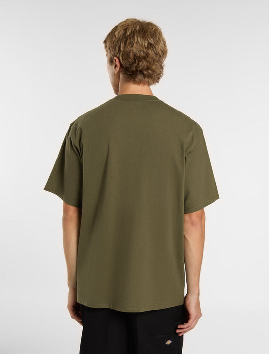 Dickies Men's Clancy Heavyweight T-Shirt Military Green DK0A4Z4LMGR1