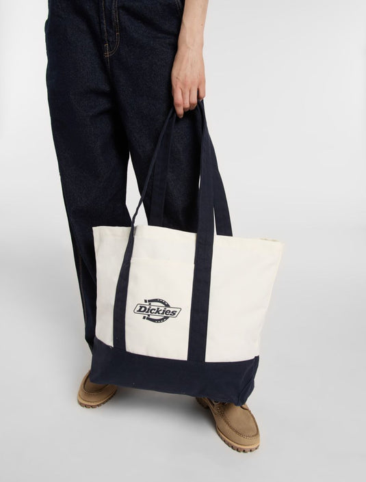 Dickies Unisex Logo Canvas Tote Bag Dark Blue DK0A4Z6FL181