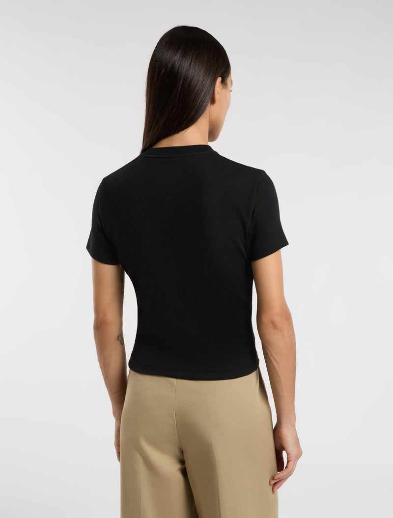 Load image into Gallery viewer, Dickies Women&#39;s Lewistown Embroidered T-Shirt Black DK0A4Z8JBLK1

