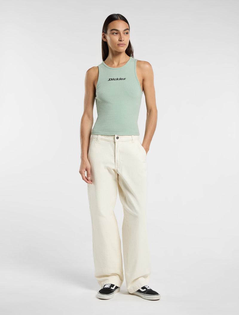 Load image into Gallery viewer, Dickies Women&#39;s Rib Top T-Shirt Light Blue DK0A4Z8NK361
