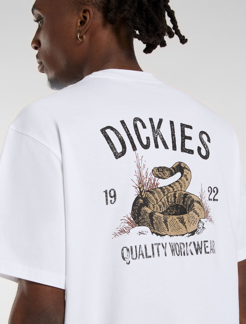 Load image into Gallery viewer, Dickies Men&#39;s Snake T-Shirt White DK0A4Z990WH1
