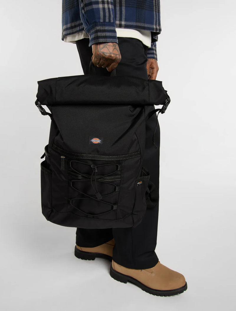 Load image into Gallery viewer, Dickies Unisex Ashville Utility Roll Top Backpack Black DK0A87MXBLK

