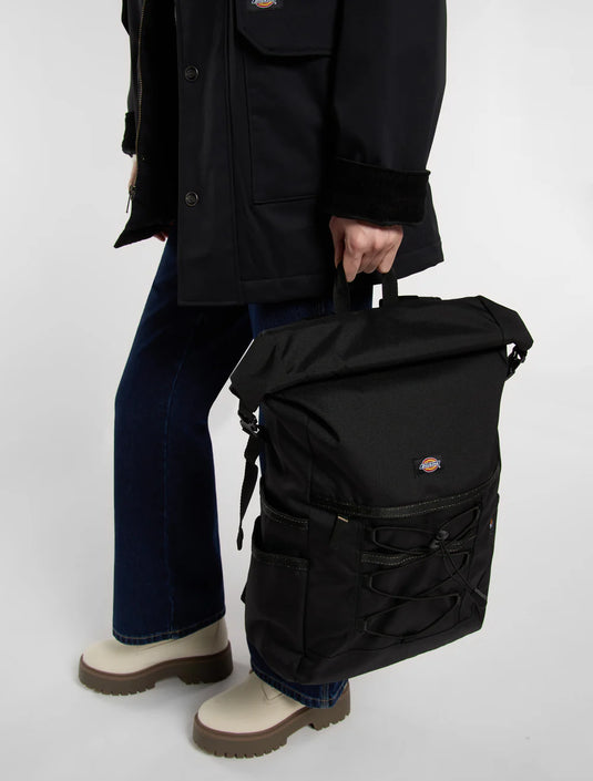 Dickies Unisex Ashville Utility Roll Top Backpack Black DK0A87MXBLK