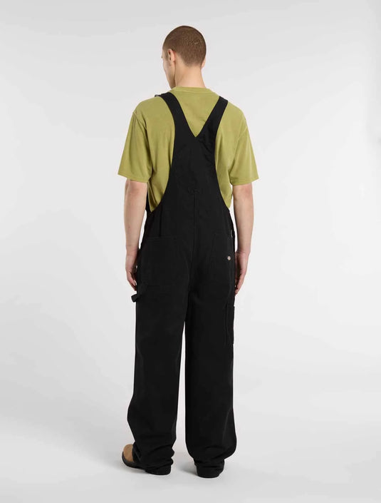 Dickies Men's Loose Canvas Bib Black DK0A87N6BLK
