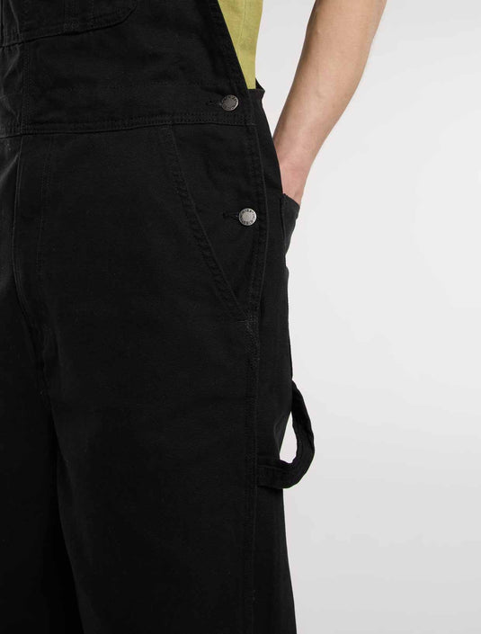 Dickies Men's Loose Canvas Bib Black DK0A87N6BLK
