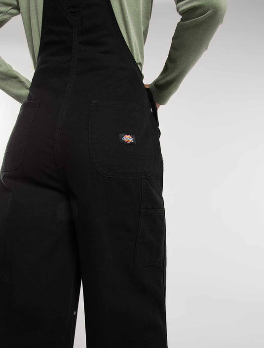 Dickies Women's Loose Canvas Bib Black DK0A87N8BLK