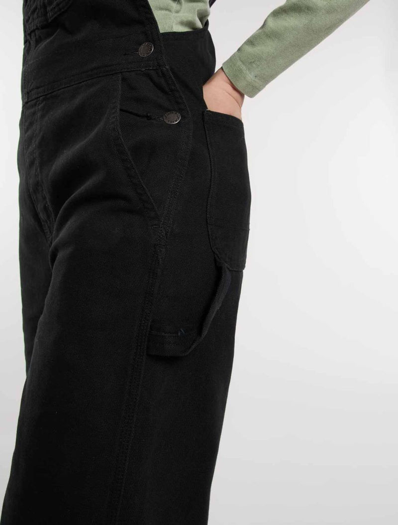 Load image into Gallery viewer, Dickes Women&#39;s Loose Canvas Bib Overalls Black DK0A87N8BLK
