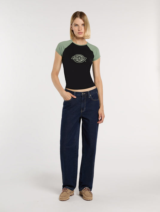 Dickies Women's Farner Relaxed Straight Jeans Dark Blue DK0A87NN0DD