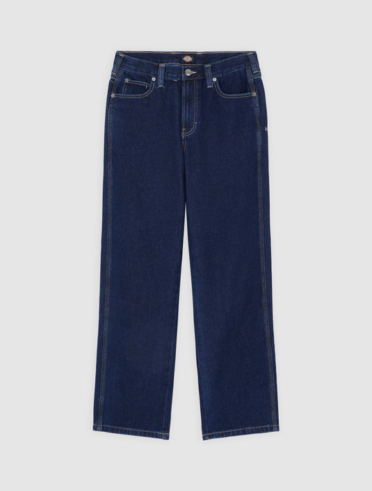 Dickies Women's Farner Relaxed Straight Jeans Dark Blue DK0A87NN0DD