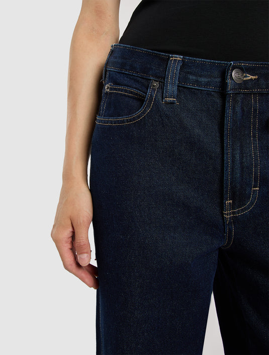 Dickies Women's Farner Relaxed Straight Jeans Dark Blue DK0A87NN0DD