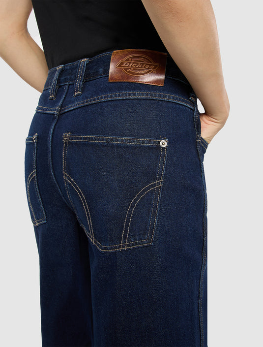 Dickies Women's Farner Relaxed Straight Jeans Dark Blue DK0A87NN0DD