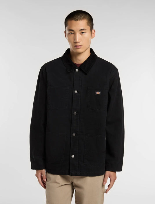 Dickies Men's Chore Lined Canvas Jacket Black DK0A8703BLK