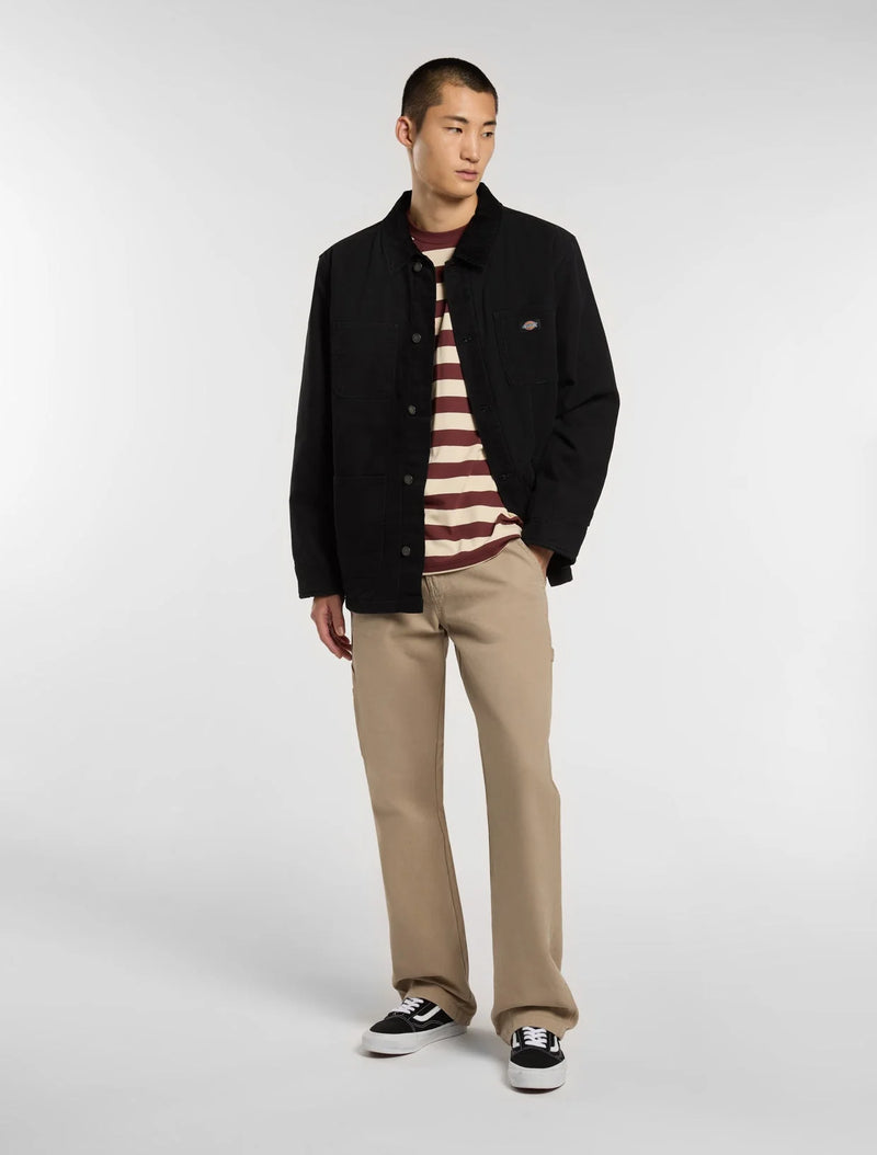 Load image into Gallery viewer, Dickies Men's Chore Lined Canvas Jacket Black DK0A8703BLK
